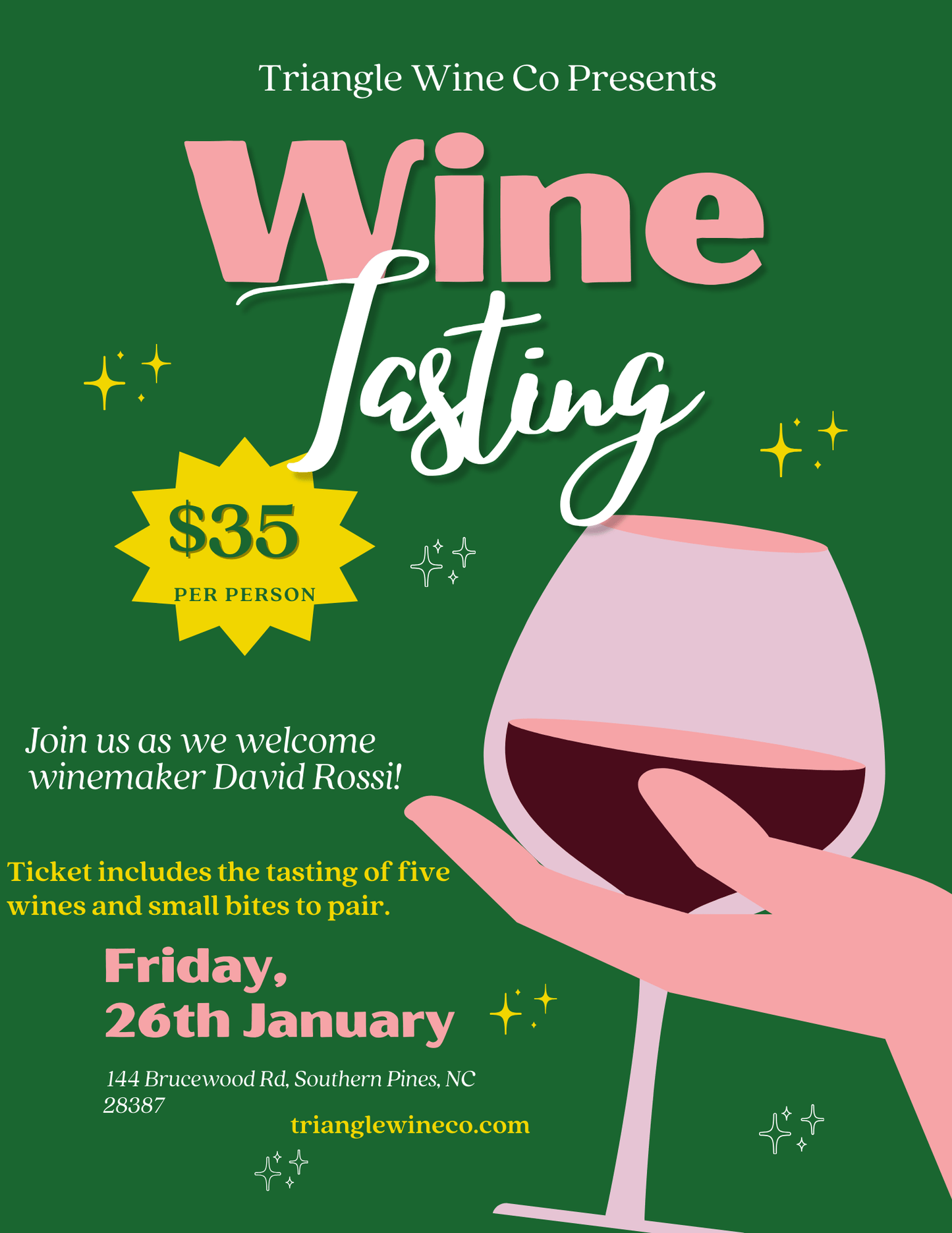 Event Tickets $35.00 (1/26/24) Meet the Winemaker for Fulcrum and Cloisonne Wines-SoPi