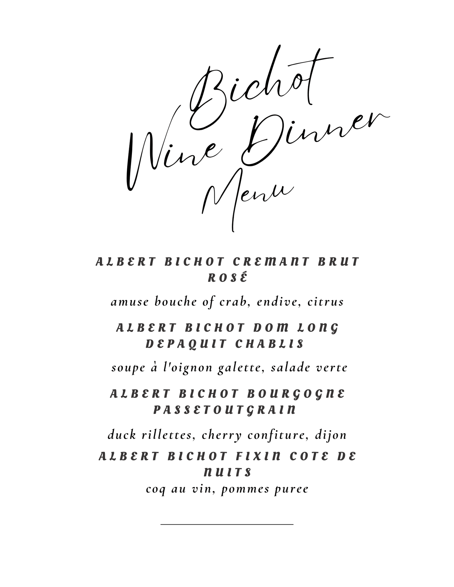 Event Tickets $55 (2/28/24) Albert Bichot Burgundy Wine Dinner-Cary