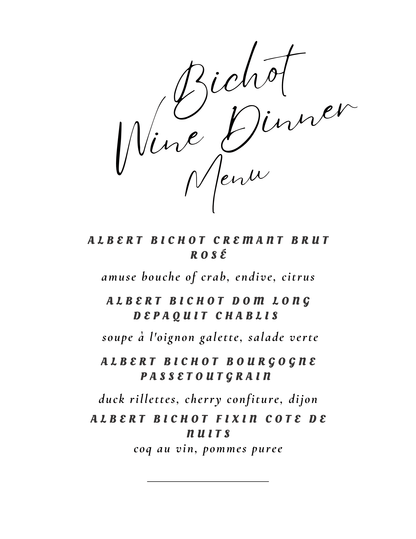 Event Tickets $55 (2/28/24) Albert Bichot Burgundy Wine Dinner-Cary
