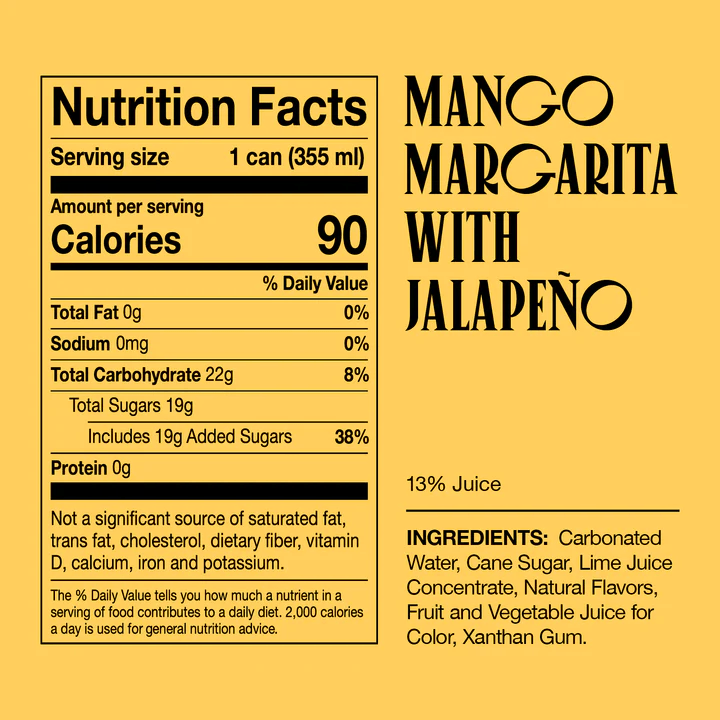 NOPE Beverages Mango Margarita with Jalapeño