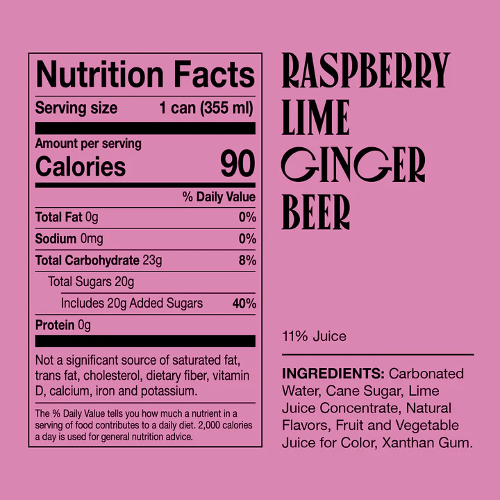 NOPE Beverages Raspberry Lime Ginger Beer