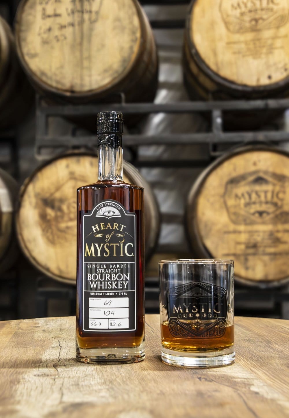 Whiskey Heart of Mystic Bourbon Whiskey