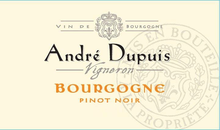 Wine Andre Dupuis Bourgogne Pinot Noir