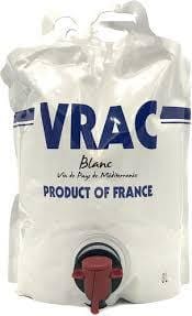 Wine VRAC Vin de Pays de Mediterranee Blanc 3L Bag