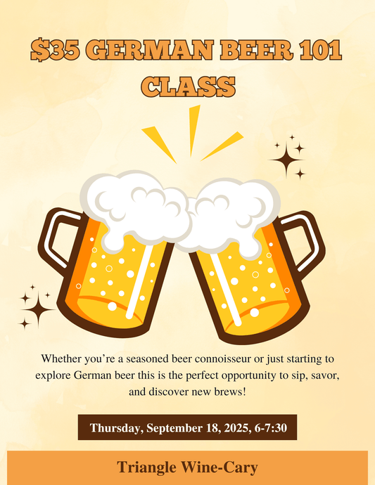Event Tickets (09/18/25) $35 German Beer 101 Class-Cary