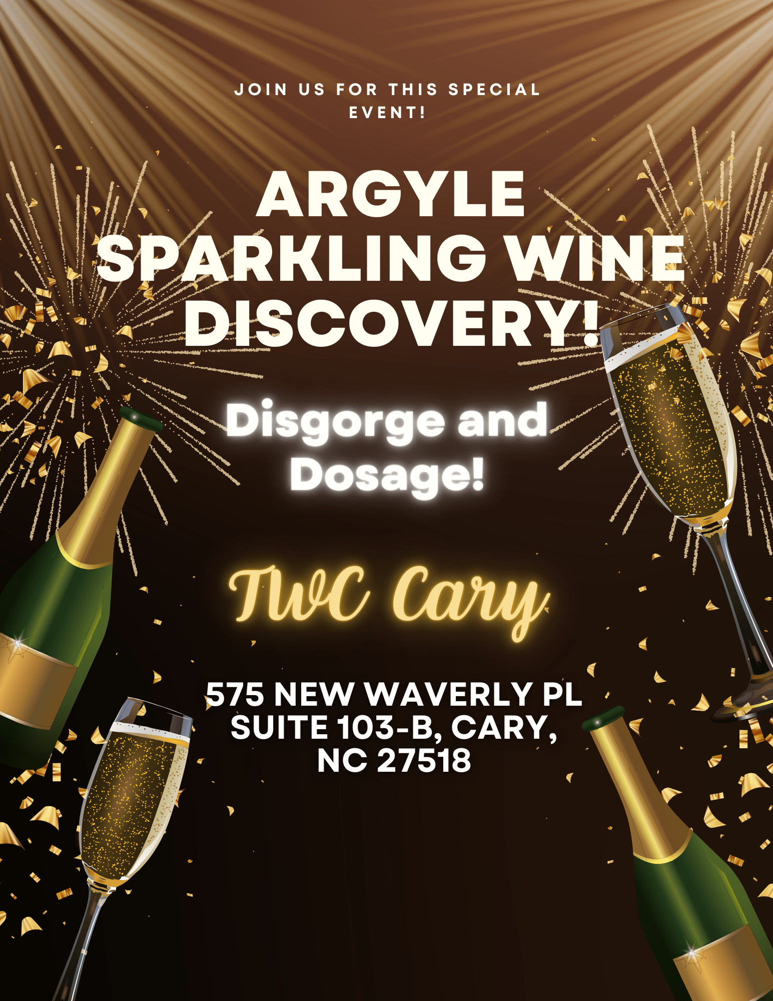 Event Tickets (12/16/23) $30 Discover the Magic Behind Argyle's Sparkling Wine-Cary