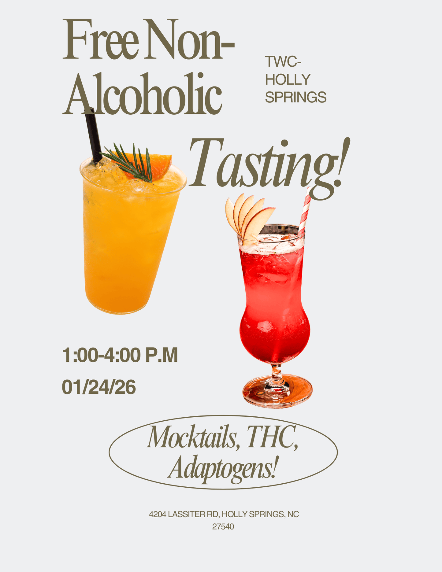 Event Tickets Free! (01/24/26) Non-Alcoholic Walkaround Tasting-Holly Springs