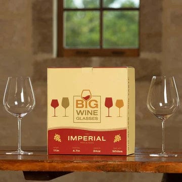 Glass Big Wine Glasses Imperial Set of 2