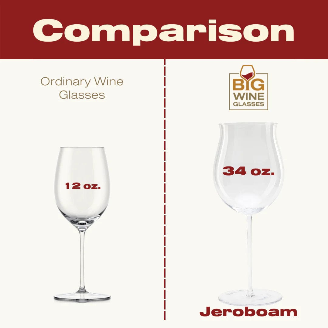 Glass Big Wine Glasses Jeroboam Set of 2