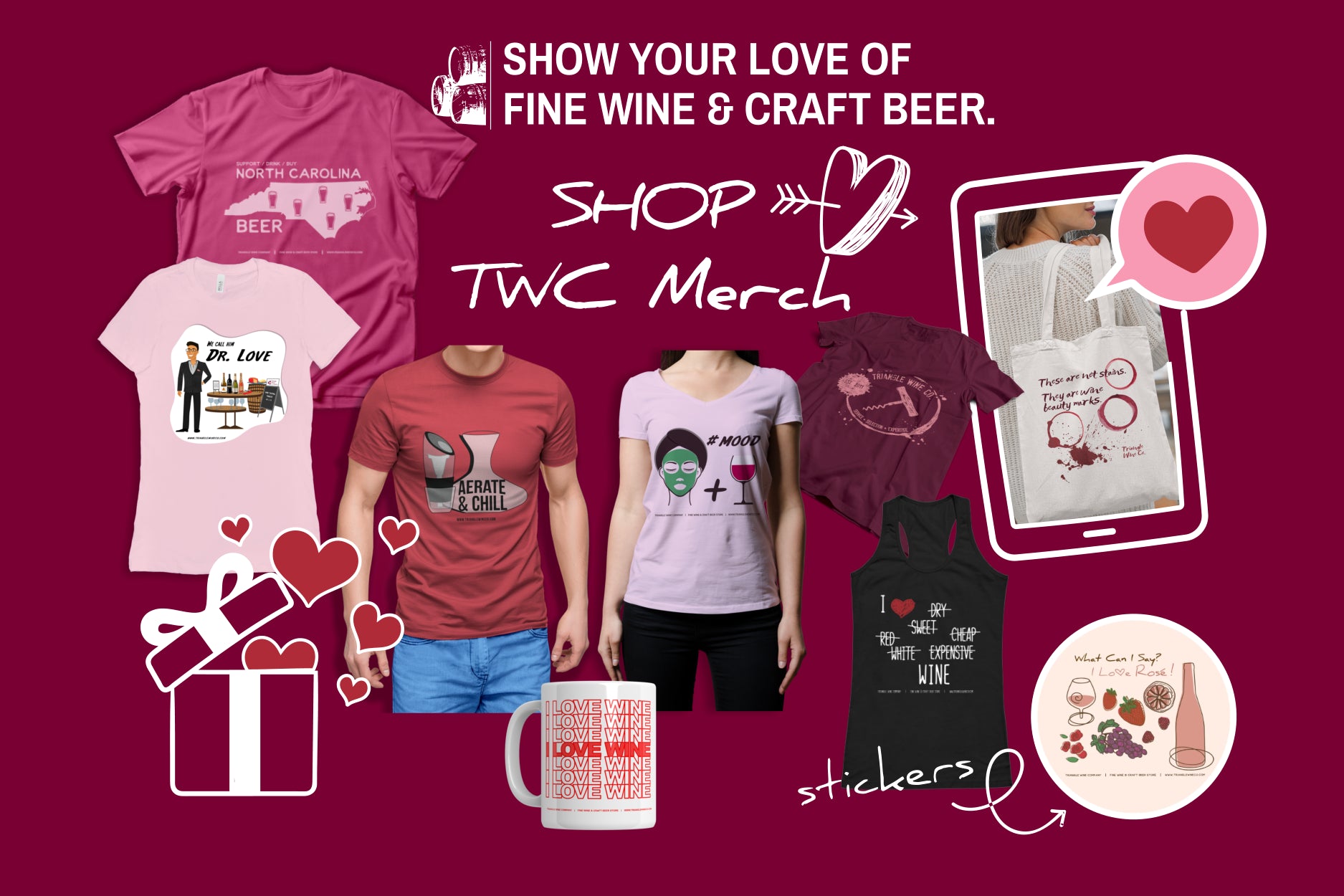 Shop Triangle Wine Co Valentine's Day Merch