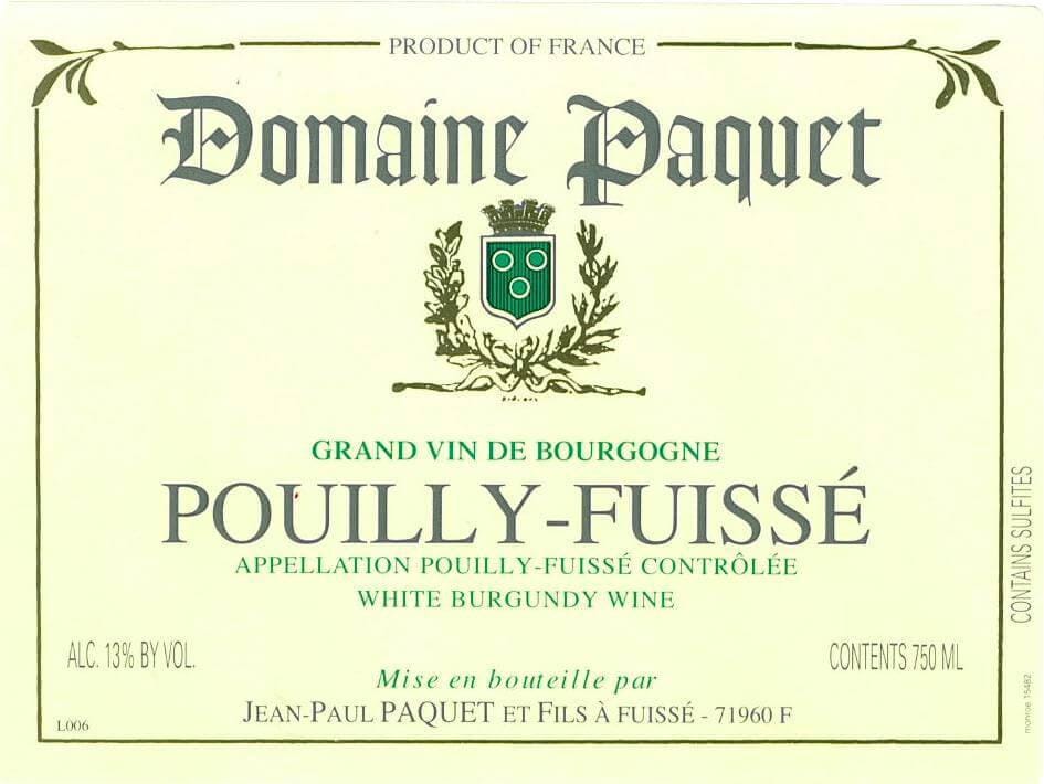 Wine Domaine Jean-Paul Paquet & Fils Pouilly-Fuisse